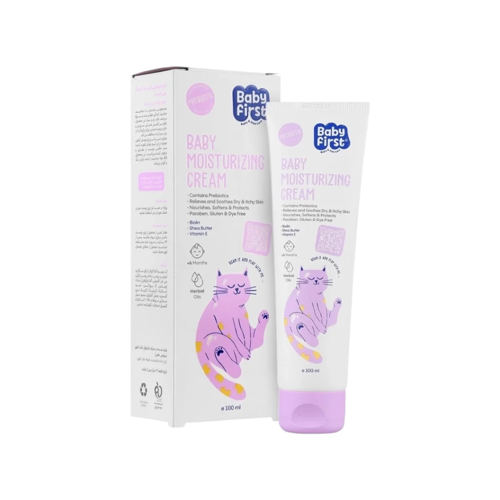 کرم مرطوب کننده کودک بیبی فرست مدل Biolin حجم 100 میلی لیتر