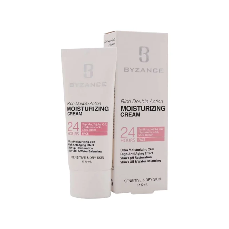 کرم آبرسان پوست خشک و حساس بیزانس 40 میلی‌لیتر – مرطوب‌کننده عمیق و ضد چروک