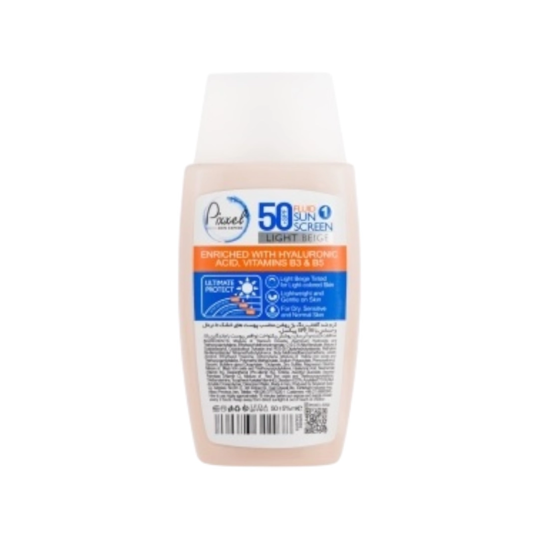 کرم ضد آفتاب پیکسل پوست خشک و حساس بژ روشن 50 میلی‌لیتر SPF50 – محافظت و آبرسانی کامل پوست