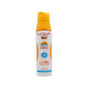 اسپری ضد آفتاب کودکان بی رنگ سان سیف SPF30 | حجم 150 میلی لیتر