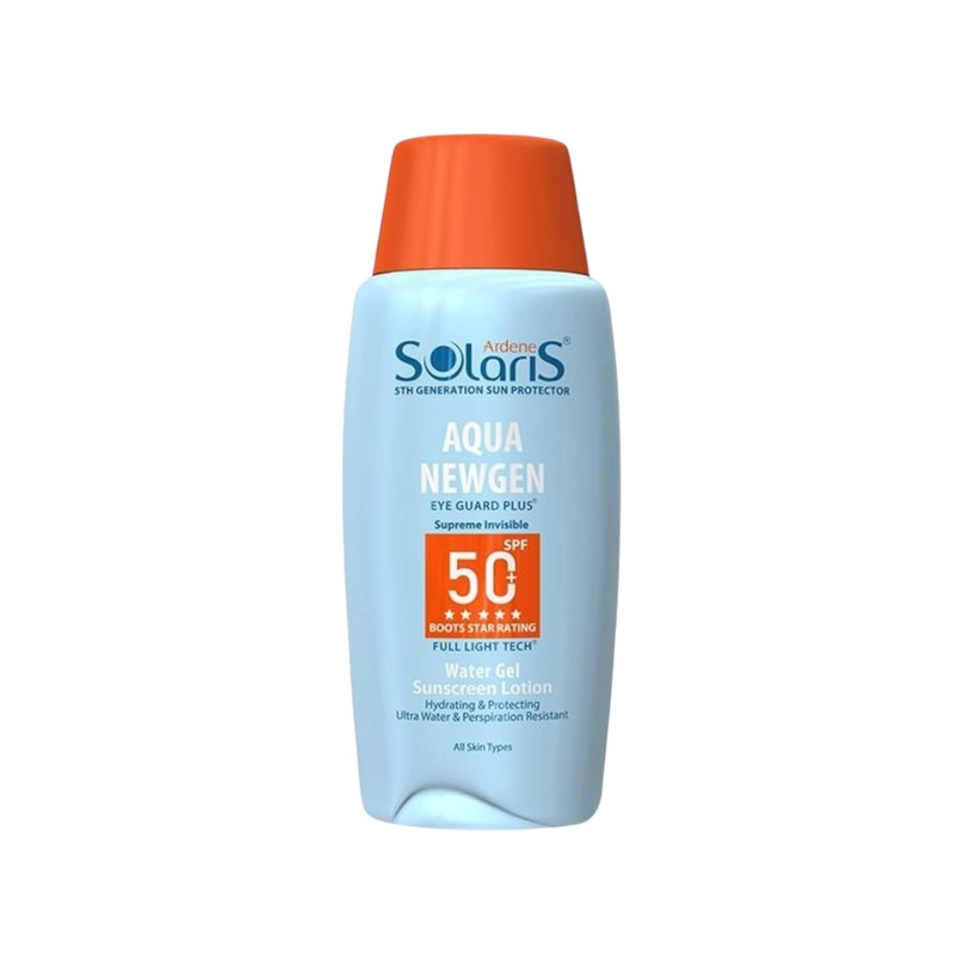 لوسیون ضد آفتاب آردن سولاریس مدل Aqua Newgen با +SPF50 | مناسب انواع پوست | حجم 100 میلی لیتر
