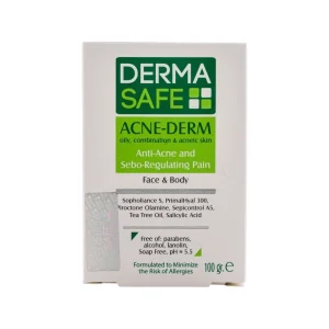 پن شستشوی درماسیف مدل ACNE‑DERM | مناسب پوست چرب و مختلط | حجم 100 گرم