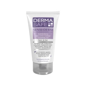 ژل شست و شوی صورت وچشم درماسیف مدل Sensiderm | مناسب پوست های خشک حساس |حجم ۱۵۰ میلی لیتر