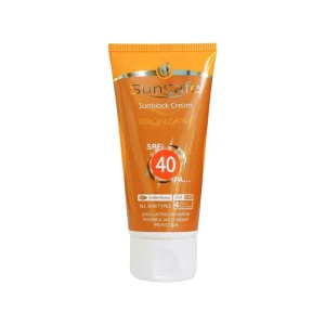 کرم ضد آفتاب SPF40 برنزه کننده سان سیف | مناسب انواع پوست | 50 گرم