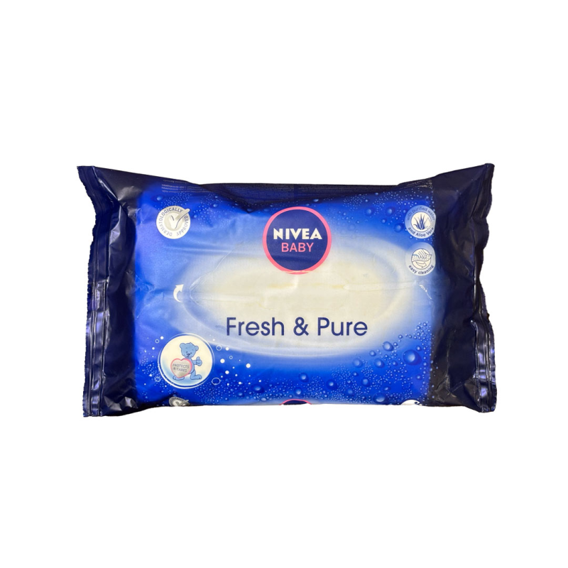 دستمال مرطوب کودک مدل FRESH & PURE بسته 63 عددی نیوا NIVEA