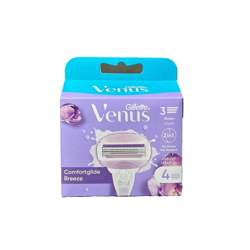 تیغ اصلاحل ۳ لبه ژیلت با نوار مرطوب‌کننده Gillette Venus Comfortglide Breeze
