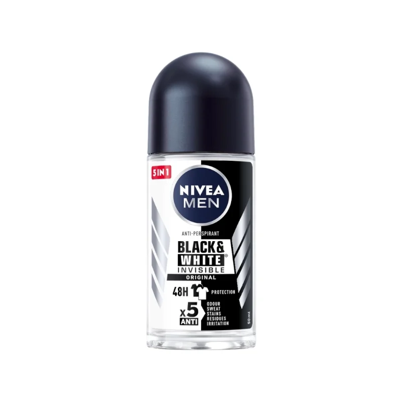 مام رول ضدتعریق مردانه نیوا NIVEA Men Black & White Invisible