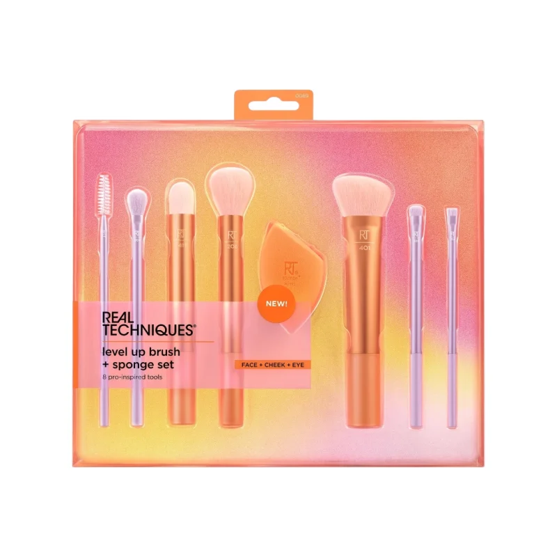 ست براش و پد آرایشی ریل تکنیکس مدل Level Up – مجموعه ۸ عددی