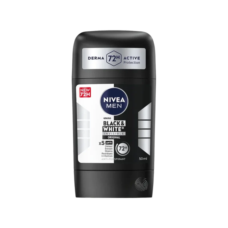 استیک ضد تعریق 72 ساعته مردانه نیوآ NIVEA مدل BLACK & WHITE